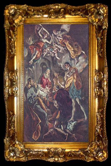 framed  El Greco Anbetung der Hirten, ta009-2